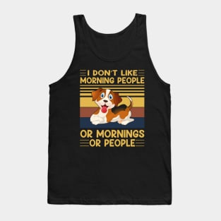I don't like morning people beagle t-shirt Tank Top